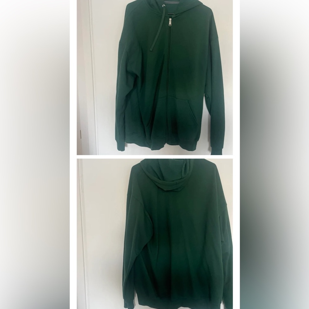 Athletic Works Green Zip Up Sweater